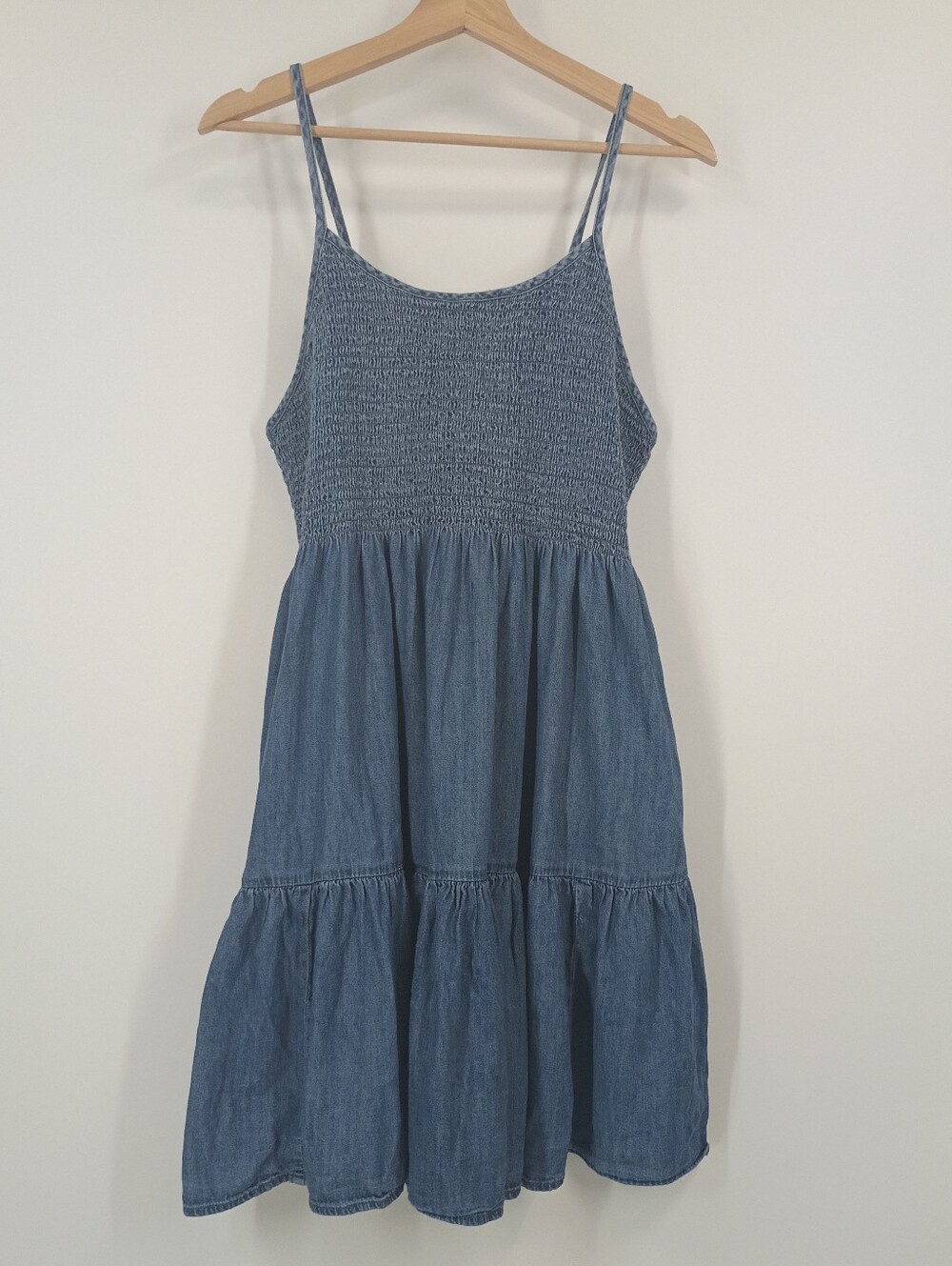 Gap Smocked Denim Mini Dress